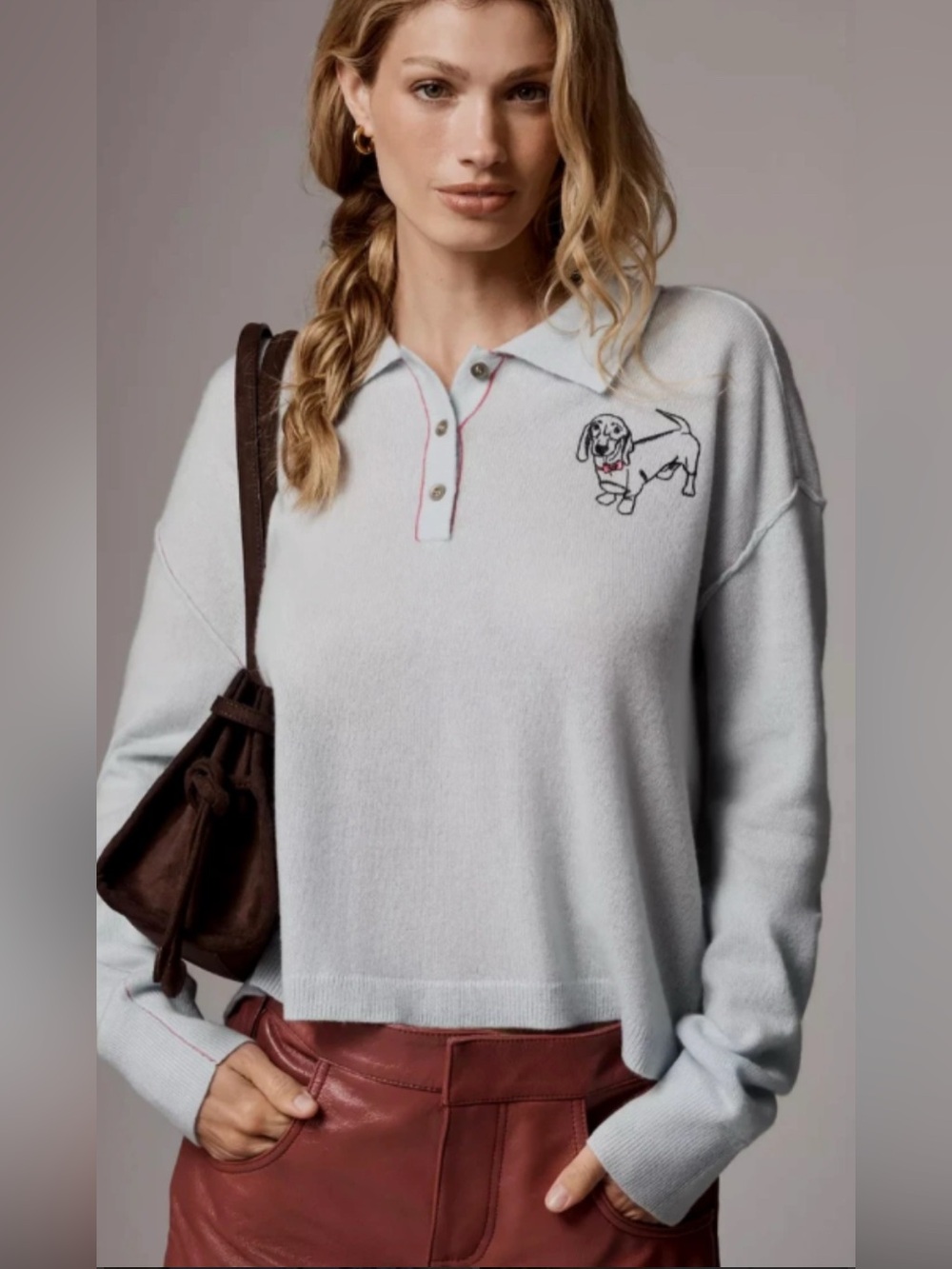 Anthropologie Pilcro Cashmere Blue Sweater